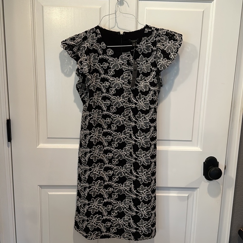 New Ann Taylor Black and White Dress